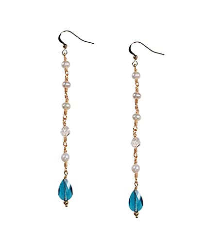 Boucles d'oreilles VIRGINIA Perle et Swarovski argentées, parfaits bijoux pour grand mariage