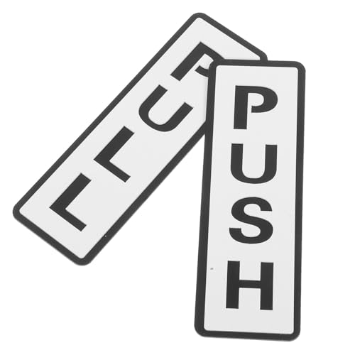 NUOBESTY 2個 引き戸の看板 従業員のみサイン ドアの押し引きサイン ドアポ