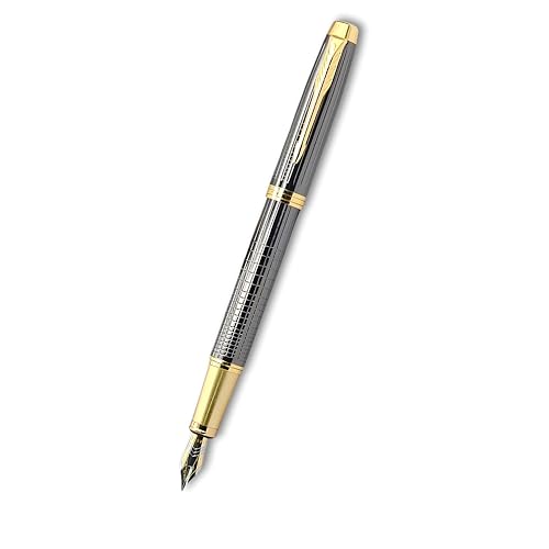 Image of Venti Fountain Pen - Metal Luxury Pen, Schmidt Nib (Medium), Best Pen Gift Set for Men & Women, Professional, Executive, Office, Nice Pens,Return Gift (F109-Grey)
