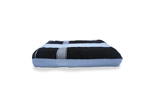 Image of Space Fly Cotton Cabana Black and White Travel, Gym Towel (Pack of 1 Bath Towel)