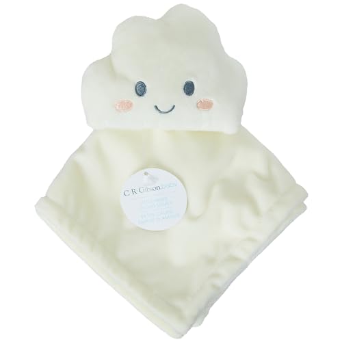 Image of C.R. Gibson Little Hugs Cloud Minky Fabric Moon Lovey Blanket for Babies, 12.5 inch x 12.5 inch, Multicolor