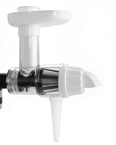 HOMGEN Accesorio Exprimidor KitchenAid Juicer Attachment KitchenAid Exprimidor para Batidora KitchenAid Kit Completo Exprimidor Fruta Accesorio Batidora Hogar con Tubo Antigoteo y Cepillo -Blanco