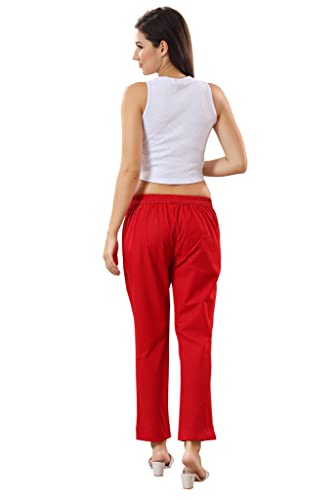Image of TRASA Ultra Soft Cotton Regular and Plus 8 Colour Cotton Pants for Womens and Girls - Available Sizes : M,L,XL,2XL,3XL,4XL,5XL