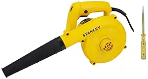 STANLEY STPT600 600W Variable Speed Blower (Yellow and Black)+STANLEY 66-120 178mm/7.5'' Spark Detecting 2-in-1 Screwdriver 5mm, 100-500V AC