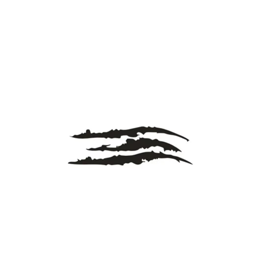 Xfaklianran for Funny Car Sticker Reflective Monster Claw Scratch Stripe Marks Scratches Decal Auto Headlight Body Decor Decal Stickers(black 1pc)