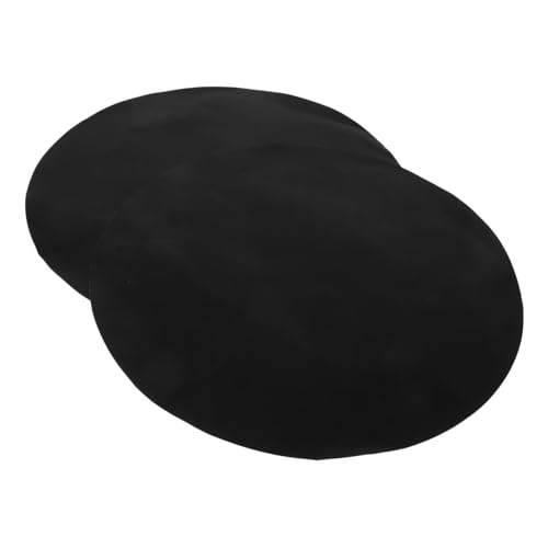 Garneck 2 Pack 40cm Round BBQ Grill Mats Nonstick Reusable Barbecue Pads for Cooking for Vegetables Bacon Fish Kebabs