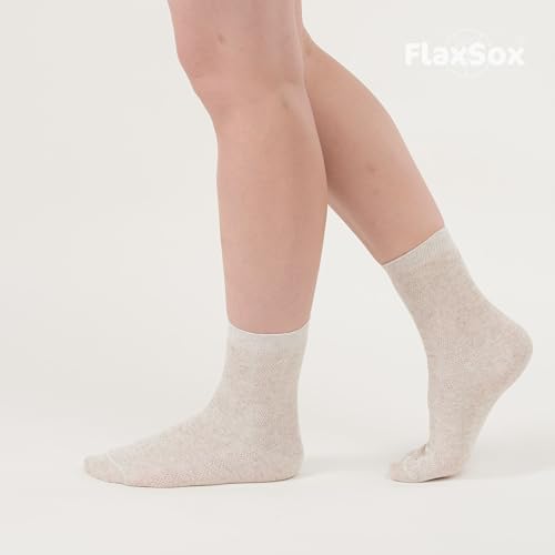 Image of FlaxoSoft Organic Linen Socks for Women