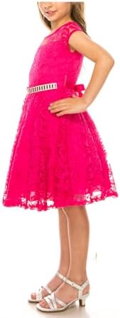 iGirlDress Little Girls Floral Lace Flower Girls Dresses Plum Size 2