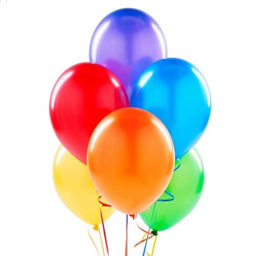 Metallic Shiny Peal Finish Balloons - Pack of 25 (Multi) - Image 1