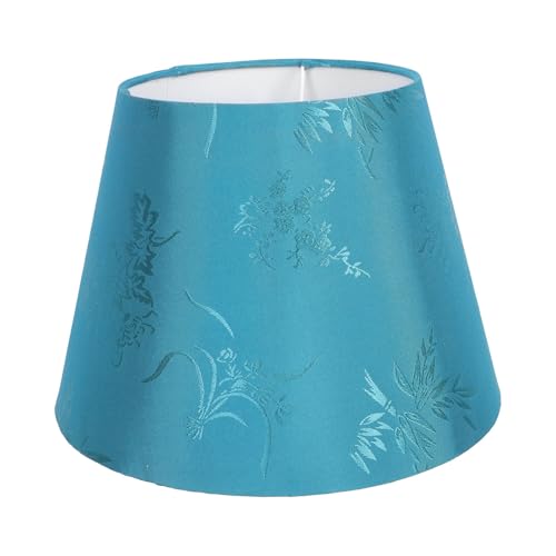 Lurrose Abat-Jour Brodé en Tissu Motif Orchidée et Chrysanthème, Prune, E27 E14, Diffuseur de Lumière Douce pour Lampe de Chevet, Décor Chambre d'Enfant