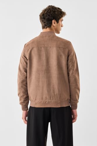 Image of SNITCH Men Casual Jacket | Regular Fit Textured Pattern With Lapel Collar & Full Sleeve | Polyester Blend Zip Closure For Everyday Street Style & Layering
