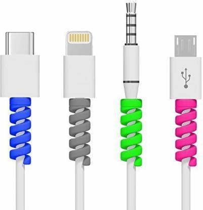 PDY FASHION Charger Cable Protector Data Cable Saver Charging Cord Protective for Universal Earphone Cable Cover Multicolour Set of 1 (4 Pieces)-picture-15