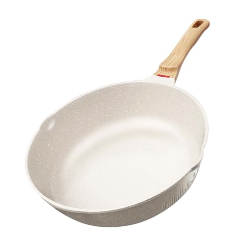 Recopilación de Sartenes de chef al mejor precio. 43 DOXASIK Sartenes Antiadherentes, Sartén de chef de Piedra de Granito,Sartenes de Ceramica con Mango de Baquelita Bateria de Cocina (Blanco, 20cm)