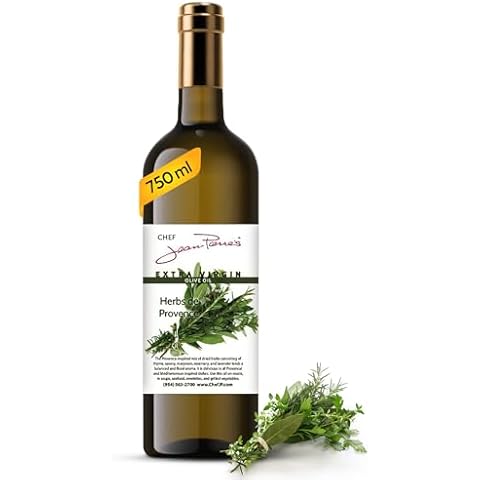 Chef Jean Pierre's Herbs De Provence Olive Oil - Naturally Infused, 750ml Glass Bottle Cover