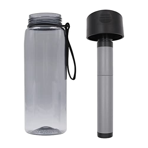 VOANZO Filter Water Bottle with Compass Cartridges for Hiking Camping Travel Emergency Preparedness-650mL - Image 4