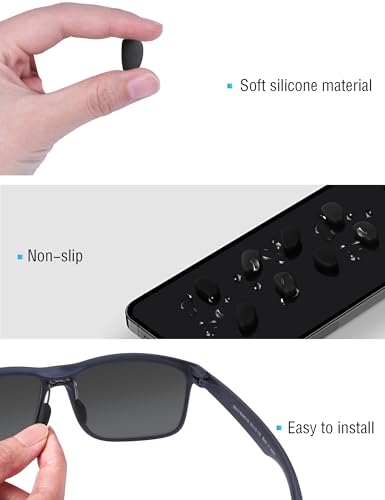 Bowyer Replacement Nose Pads Compatible with Maui Jim Big Wave MJ440 / Red Sands MJ432 / Bamboo Forest MJ415 Sunglass- Black3