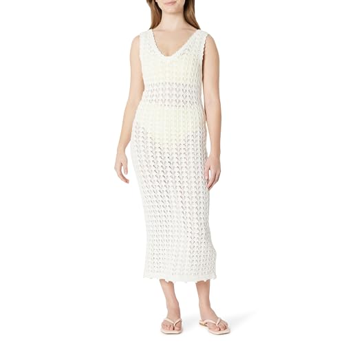 Amazon Essentials Womens Regular-Fit Crochet Cover-Up Dress Cream X-Small
