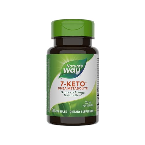 Nature's Way 7-KETO, DHEA Metabolite, Metabolism Support Supplement*, 25mg Potency Per Serving, 60 Capsules