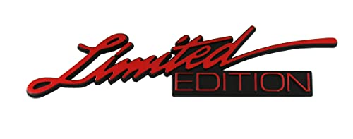 Image of 2pcs Limited Edition Decal Sticker Trunk Emblem 3D Badge Nameplate Logo Replacement for F150 F250 F350 Chevy Silverado 1500 2500 C10 C15 (Black Red)