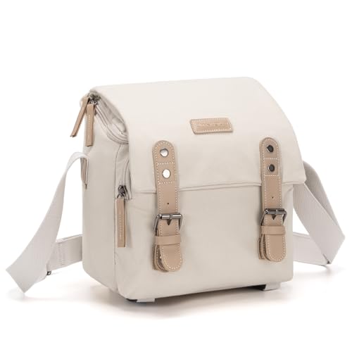 Bolso bandolera para cámara beige Cwatcun compacto miniatura 1