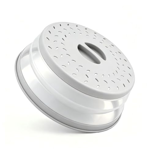 Image of Collapsible Microwave Splatter Cover(Grayish white, 12.3IN)