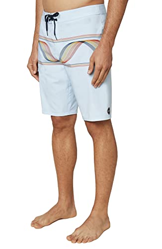 O'NEILL Men's 20 Inch Stripe Boardshorts - Water Resistant Swim Trunks for Men with Quick Dry Stretch Fabric and Pockets2