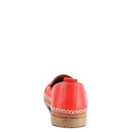 Image of Spring Step Women's Ingrid Loafers - Premium Leather Slip-On with Laser Cutout Design, Elastic Goring and Lightweight Flat Sole for Comfortable Stylish Wear