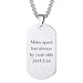PROSTEEL Collier Plaque Militaire Homme Gravé au Laser Bijoux Acier Inoxydable Pendentif Dog Tags avec Chaîne Spiga 60cm Cadeau Accessoire Unique des Fêtes Anniversaire