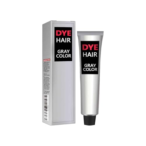 Crema De Cabello Gris Plateado,Crema De Tinte Para El Cabello Gris,Con Guante,Para Tipos Cabellos,115G