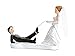PartyDeco Decorazione Sposi Corda-Cake Topper, PVC, Bianco e Nero
