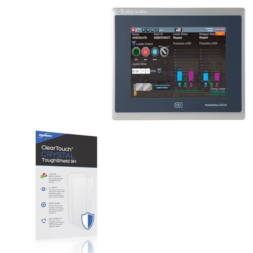 BoxWave Screen Protector Compatible with Allen Bradley PanelView 5510 (12 in) - ClearTouch Crystal ToughShield 9H (2-Pack), Clear 9H Tough Flexible Film Screen Protector