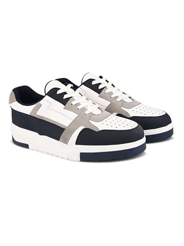 Image of STANPHORD Mens Ecliptica Colourblocked Sneakers Round Toe Casual Shoe | Fashion Classic Lace Up Stylish Outdoor Shoes | Daily & Occasion Wear | Smart & Trendy | Lightweight & Comfortable Shoes