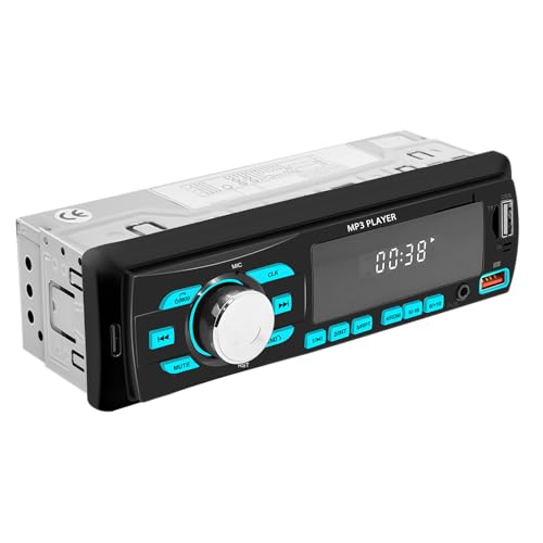 Car Radio Bluetooth Single DIN Car Stereo Audio, Car Audio with Dual Bluetooth and App Control,Supports FM/ MP3/SD/AUX/Dual USB/EQ/Quick Charge