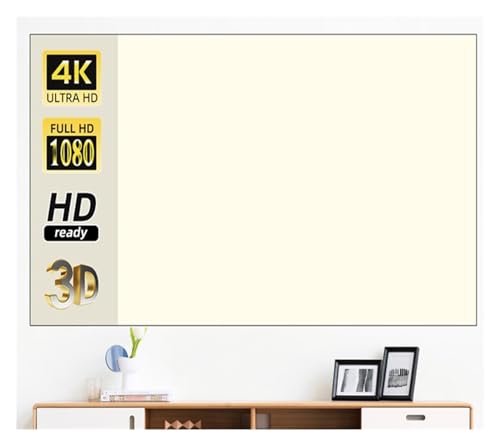 JOXLOVER Projektor-Leinwand, 100 Zoll, 16:9, weißes Gitter, Anti-Licht, 160 ° Betrachtungswinkel, reflektierendes Tuch, for drinnen und draußen