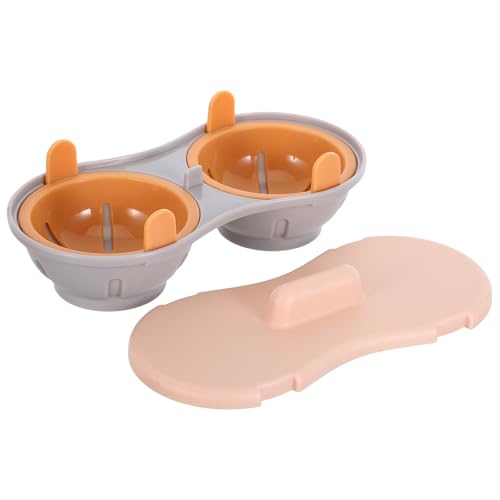 Escalfador de huevos para microondas Operitacx de plástico color naranja 2