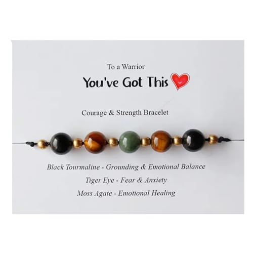 Courage & Strength Bracelet: A Symbol of Resilience for Warriors, Courage and Strength Crystal Healing Stones Bracelet-You've Got This Inspirational Jewelry Gifts for Women (2)