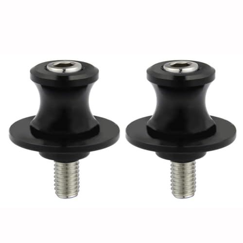 Lawnoval M6 x 1,25 Aluminium Schwinge Spulen Schieber Hintere Ständer Schrauben für Yamaha YZF R1/R6/R7/R3, Schwarz