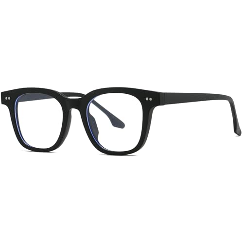 Image of AIEYEZO Fashion Blue Light Glasses for Women Men Retro Anti-Blue Light Eyeglasses TR90 Square Frame Computer Glasses