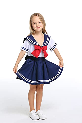 JOYSHOP Anime Kids Girl's Japan School Uniform Sailor Dress Halloween Cosplay Costume