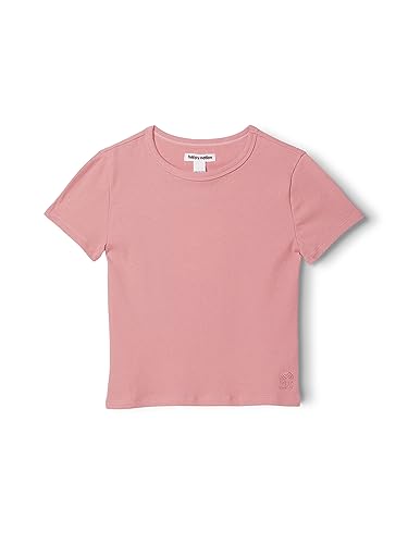 Image of Happy Nation Girls Fitted Ribbed Crop T Shirt