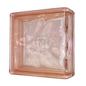 7.5 x 7.5 x 3 Basic Wave Pink Color End Block