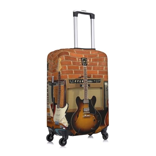 Guitar Collection Print Luggage Suitcase Covers Elastic Washable Luggage Protector Luggage Covers For Suitcase3