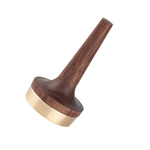Beaupretty 1 Pieza almacenamiento de joyas de madera maciza sostenedor del anillo de la joyería Pararse Poseedor asiento del anillo estante de almacenamiento retro latón