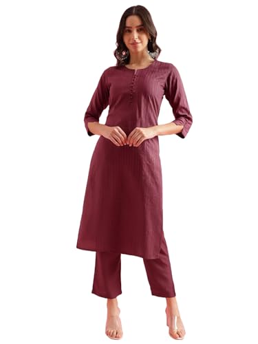 Image of Hritika Violet Viscose Rayon Straight Pattern Kurtaset (HRKB0048VOLT XXL)