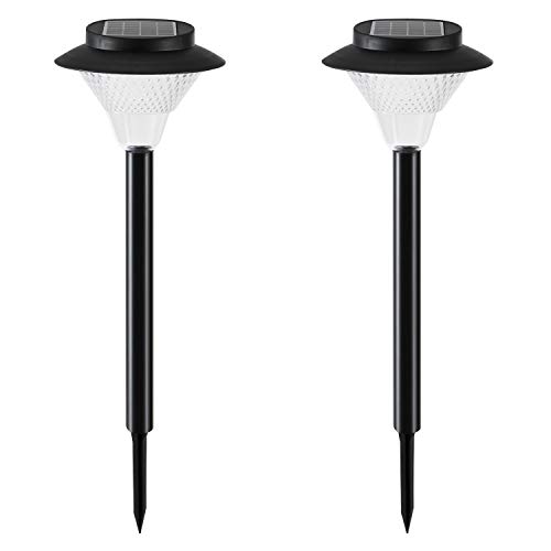 Bobcat Lighting LED Solar Path Light 60 Lumens-0.75W-Super Bright Outdoor Pole Pathway Lamp Stake Light- Warm White 3000K, Waterproof Landscape Lighting for Patio Yard Deck Path Lawn Backyard - 2 Pack