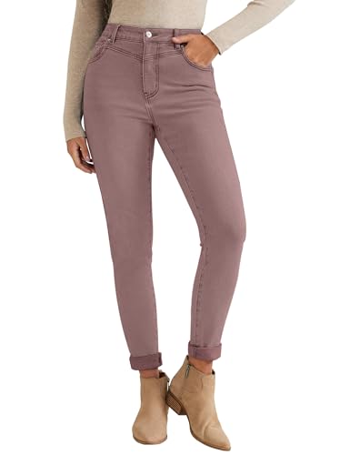 luvamia Skinny Jeans for Women Thin Fleece Lined High Waisted Front Yoke Fall Thermal Stretchy Denim Pants Warm Jeggings