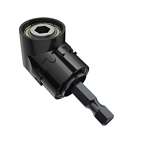 Daoxue 105° Winkelschrauber Vorsatz Professional Adapter Rechtwinkliger Stahlwinkeltreiber Winkelverlängerungs-Bohrer mit 1/4-Zoll Schnellwechsel und Magnetischen Bit Halter (winkelschrauber),Schwarz Cover