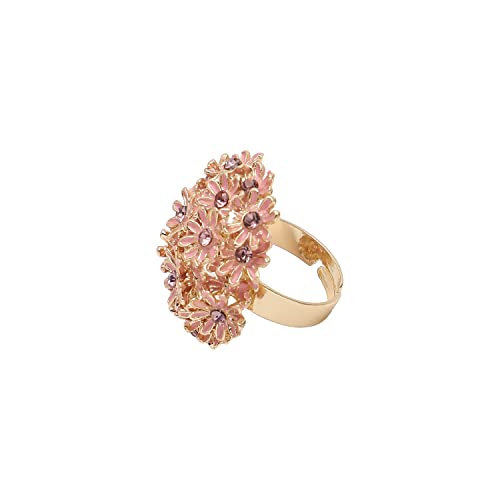 Image of SOHI Cocktail Ring for Women & Girls, Chunky Ring, Finger Ring, adjustable ring, Ladies Ring, Gold Plated Ring, aesthetic jewellery, hand ring for women