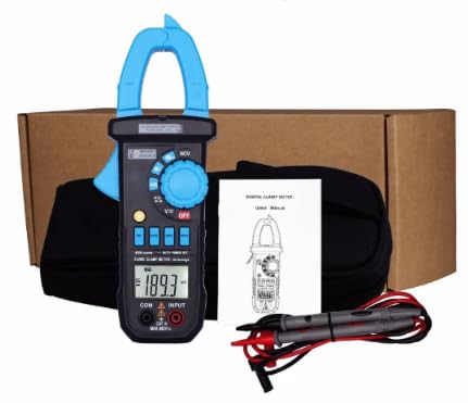 Digital Multimeter 400A ClampMeter ACM03PLUS Capacitance Frequency Tester Induction Voltage Alarm, blue black