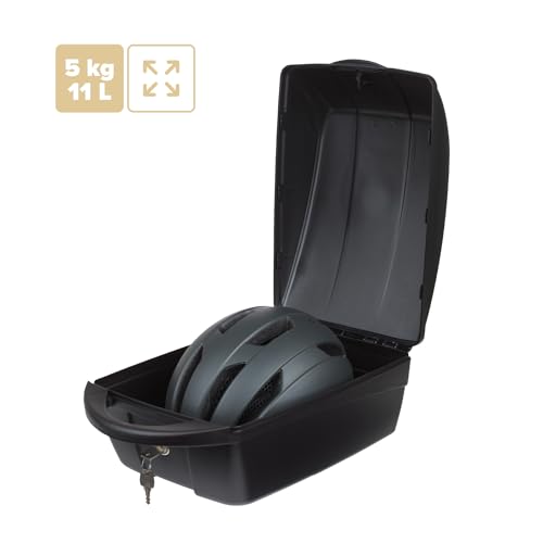 POLISPORT 8870100002 – 11L Hinterrad-Fahrrad-Topcase, abschließbar und wasserdicht, robuster Gepäckkoffer für Fahrräder, passend für MIK & MIK-HD SnapLock, schwarz